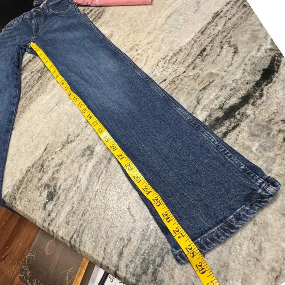 Wrangler Jeans Kids Size 12 Regular Relaxed Boot Blue Denim Western Cowboy Retro